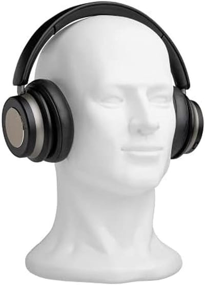 Grote Decoratieve Mannen Hoofd XL - Standaard voor Hoofdtelefoon, Helm of Hoed - Wit