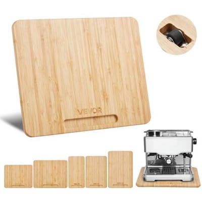 VEVOR Glijplank, 26,7 x 33 cm, plank met rubberen wielen en holle handgreep, gemakkelijk schoon te maken, schuifplank, rolplank voor apparaten, gemakkelijk verplaatsbare basis voor koffiezetapparaat, keukenmachine