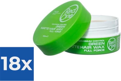 Redone Haar Styling Wax - 150 ml. - Groen - Aqua Hair Gel Wax - Voordeelverpakking 18 stuks