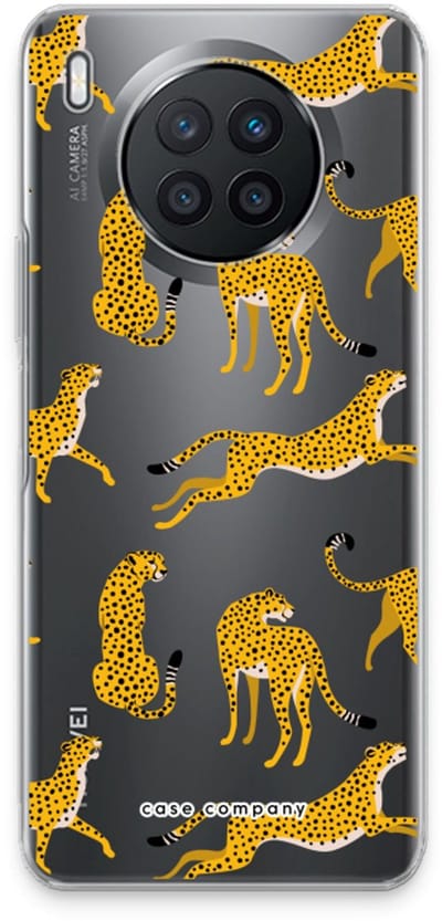 Case Company® - Hoesje geschikt voor Huawei Nova 8i hoesje - Luipaard - Soft Cover Telefoonhoesje - Bescherming aan alle Kanten en Schermrand