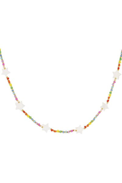 Ketting - Love hartjes - Rainbow collectie - Multi - RVS - Yehwang-Valentijnsdag