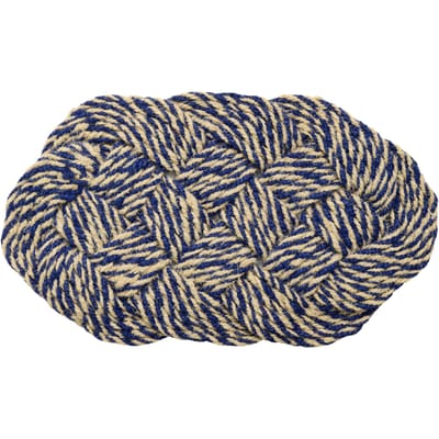 HAY Coco deurmat Swirl - HAYCocoBlueAndOffWhite