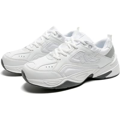 Alles-Passende Mode Witte Schoenen Heren Casual Schoenen Zomer Mesh Ademend Heren Schoenen Schokabsorberende Sportschoenen Hardloopschoenen 40 white