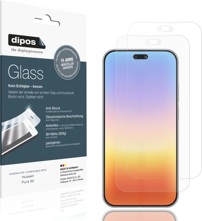 dipos – 2x Matte Pantserfolie geschikt voor Huawei Pura 90 | 9H Screenprotector