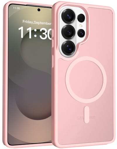 Coverup Hoesje - Geschikt voor Samsung Galaxy S26 Ultra Hoesje - Coverup Mat Transparante Back Cover - MagSafe Compatible - Roze