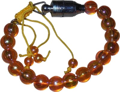 Armband kralen oranje voorzien van een knipperlicht - Kinderen