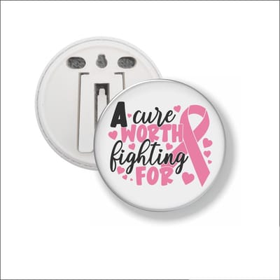 Button Met Clip 58 MM - A Cure Worth Fighting For