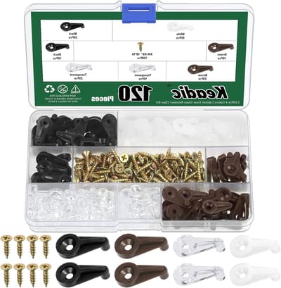 Glasklemmen Kastdeur - Spiegelklemmen Bevestiging - Kastdeuren Repareren - 4 Kleuren Assortiment - 240 Stuks - Transparant Wit Zwart Bruin