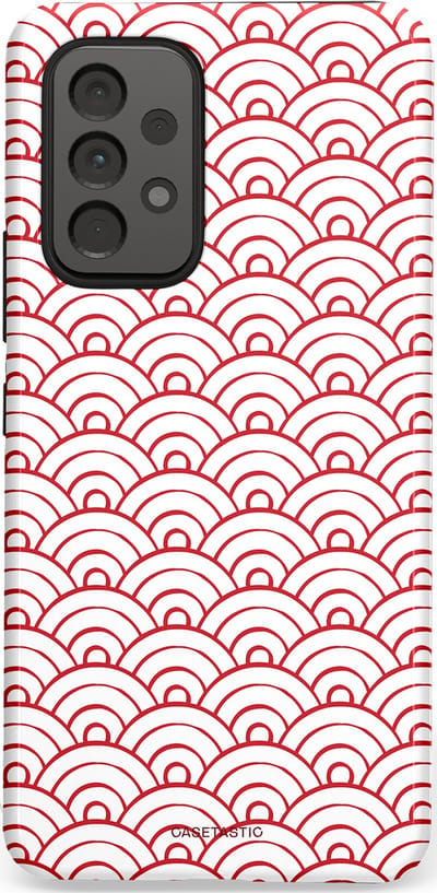 Casetastic Hoesje Geschikt voor Samsung A53 - Stijlvolle Beschermende Duo-layer Case - Golfjes