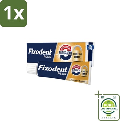 1 x Fixodent Kleefpasta Plus Dual Power 40 gr - Kleefpasta Kunstgebit - Onverslaanbare Bijtkracht - Kunstgebit Fixatie - Bijtkracht Kunstgebit - Kunstgebit Comfort