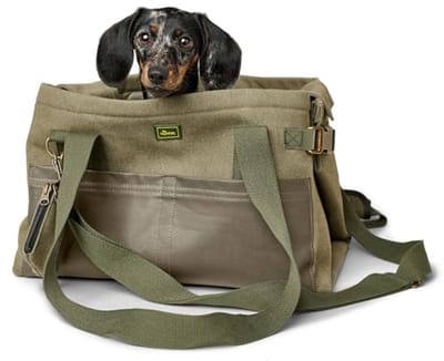 Draagtas en deken voor honden en katten - Praktische 2-in-1 Oplossing voor Onderweg en op Reis in Kaki
