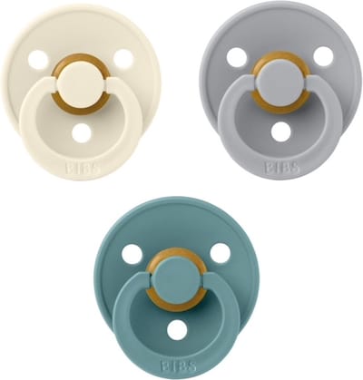 Bibs fopspeen 6-18 maand set 3 stuks Ivory,Cloud en Island Sea maat 2