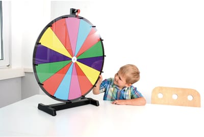 Eduplay rad van fortuin spel 60 cm met whiteboard marker en spons.