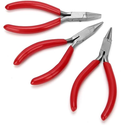 3 stuks Mini Platte Ronde Tang met Lange Neus Draadkniptang Sieraden Bewerkingstang