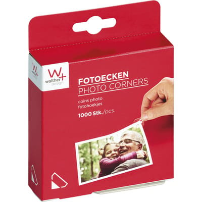 Fotohoeken walther design 10x15mm transparant 1000 stuks