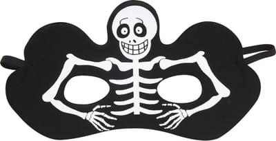 WIDMANN - Halfmasker Skelet zwart voor volwassenen Halloween masker