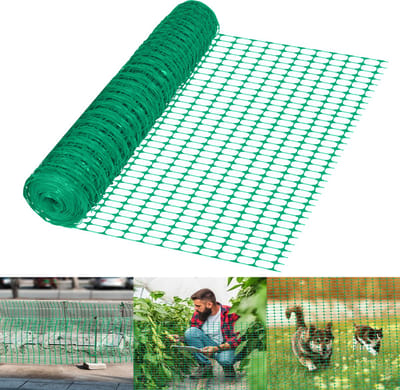 Froadp 1 x 30 m afrasteringshek kunststof groen bouwhek waarschuwingshek waarschuwingsnet mobiel hondenhek vangnet wildhek vanghek veiligheidsnet vangnet bouwplaatsnet kippenhek beschermingsnet voor tuin camping