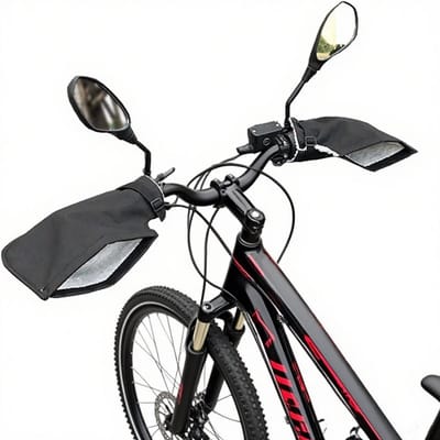 Handmoffen - Handmoffen Scooter - Handwarmers Fiets -Handschoenen - Stuurhandschoenen - Wanten Winterthermofietsen - Handwarme, winddichte, koude weersomstandigheden voor mountainbike ，scooters, sneeuwscooters - Zwart