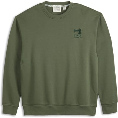 Scotch & Soda Graphic Crew Olive/khaki Taglia: S | Maglioni a maglia Outlet | Uomo | Verde