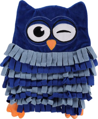 Flamingo Plinkie - Snuffelmat Honden - Snuffelmat Plinkie Uil Blauw 27x33x2,5cm - 1st - 137471 - 1st