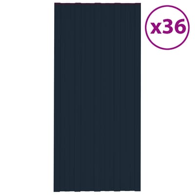 vidaXL - Dakpaneel - 36 - st - Antraciet - 100 - x - 45 - cm - Verzinkt - staal