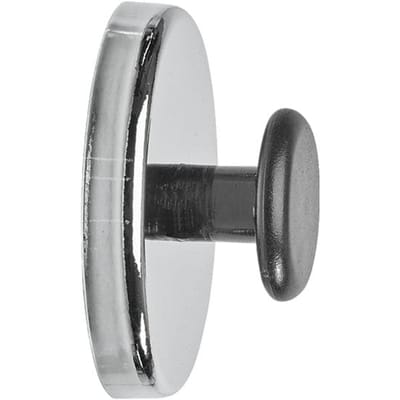 Magneetkluwen, rond, met handvatknop, 51 x D 24 mm, kleefkracht tot 9 kg, staal & kunststof, licht zilver, 1 st.