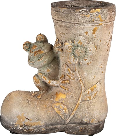 Keramiek Bloempot voor Binnen – Bruin Kikker – Decoratieve Pot – 26x15x30 cm – Kikkermotief