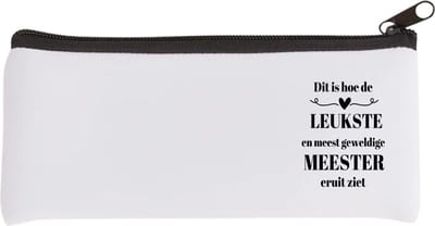 Akyol - dit is hoe de leukste en meest geweldige meester eruit ziet Etui - Meester - meest leukste leraar - verjaardag - cadeautje voor meester - meester artikelen - kado - geschenk - collega's - 20 bij 9 cm