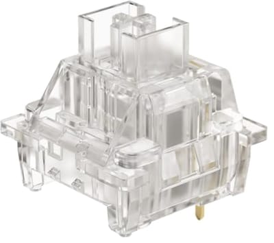 Lineaire CS-schakelaars voor mechanisch MX-toetsenbord - 3-pins, 43 gf, transparante kap - 45 stuks