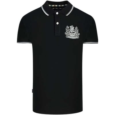 Aquascutum Unisex Volwassen Aldis Tipped Polo Shirt (Zwart)