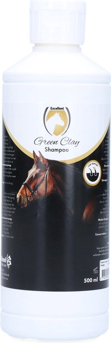 Excellent Groene Klei shampoo - Reinigt de huid en vacht op zeer milde wijze - Geschikt voor paarden - 500 ml