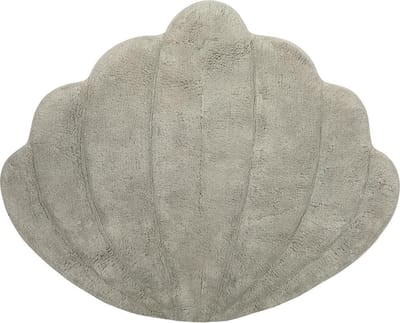 Thats mine vloerkleed schelp licht grijs - Large - 96 x 110 cm - 100% Bio katoen