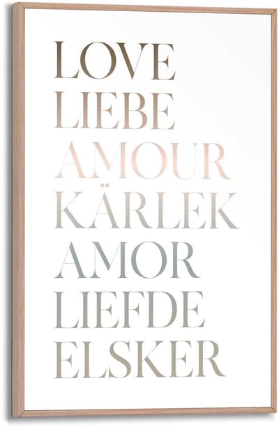 Schilderij Liefde - 30 x 20 - Hout - REINDERS