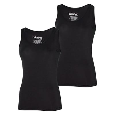 Apollo - Bamboe hemd dames - Zwart - Maat - 2-Pak - Maat M - Dames Hemd