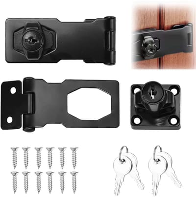 Dailygoods- Deurslot met Sleutel - 2 Stuks - Vergrendeling - Robuust - Voor Binnen- en Buitendeuren - 3 Inch - Zinklegering - Kastslot