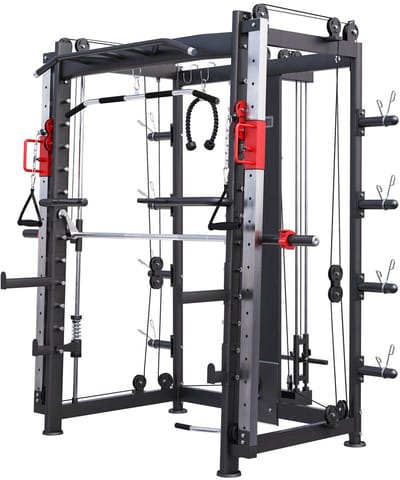 Gorilla Sports Smith Machine - Krachtstation - Multi Press - Homegym - Full body training - Incl. accessoires