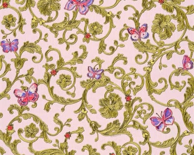 EXCLUSIEF VLINDER BEHANG | Design - groen goud roze - A.S. Création Versace 3