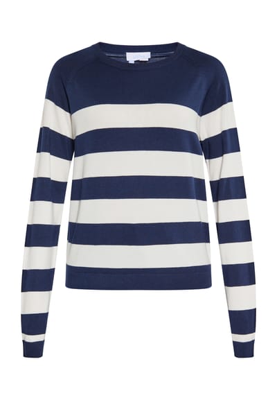 usha Jumper Dames marine wit