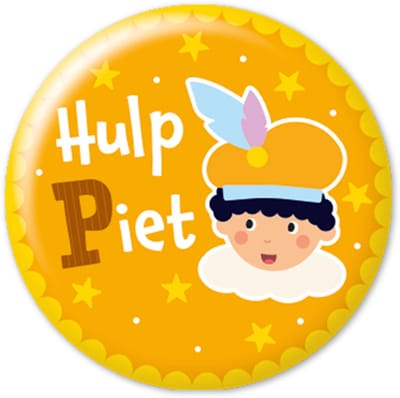 Q2P - Sinterklaas Versiering - Pieten Badge - Speld - Decoratie - Button - Sint en Piet Broche - Accessoire