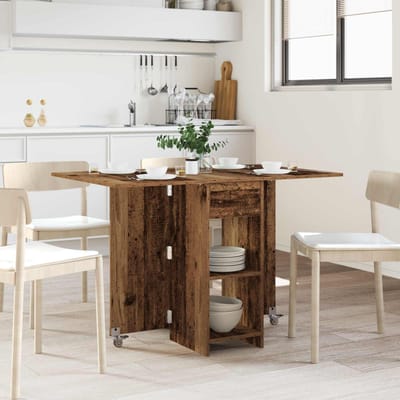 vidaXL - Eettafel - 115 - x - 70 - x - 75 - cm - Bewerkt - hout - Oud - hout - Rechthoekig