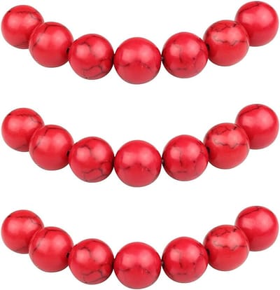 Kralen Synthetische Rood Turkoois Ronde Losse Kralen Voor het Maken van Sieraden Armbanden Kettingen