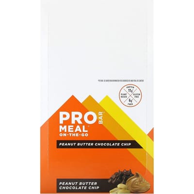 ProBar, Draagbare Maaltijd, Pindakaas Chocoladechip, 12 Repen, 3 oz (85 gram) Elk