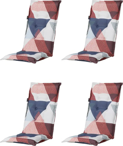 Madison - Tuinkussen - Universeel - Triangle Blue - 4 stuks - 123x50cm