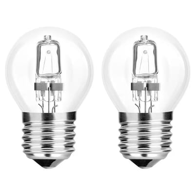 Modee E27 Halogeen Lamp Dimbaar 28W ECO - 370lm - 2700K - Warm Wit - ECO Halogeen Globe Mini A44 - 2 stuks