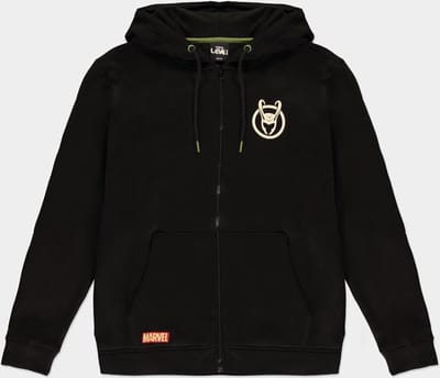 Marvel Loki - Logo Badge Vest met capuchon - 2XL - Zwart