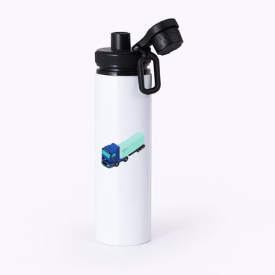 Hacebo® - Vrachtwagen waterfles met draaidop zwart - Vrachtwagen chauffeur - Chauffeurs - Truck - trailer - water fles - 850ML