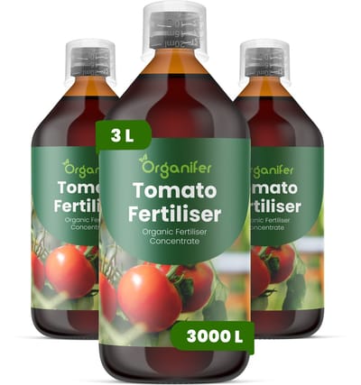 Vloeibare Meststof Voor Tomaat 3X1 L Voor 3000 L - Npk 2-1-8 - Ondersteunt Een Betrouwbare Vruchtzetting - Verbetert De Stevigheid Van De Vruchten En Een Uniforme Grootte - Ideaal Voor Teelt In Kas - Vollegrond En Containers - Organifer