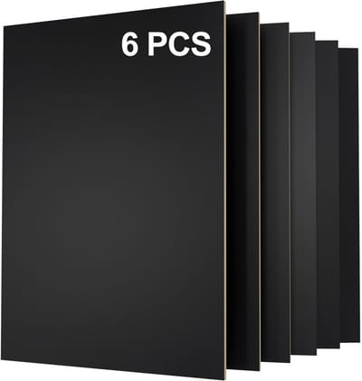 Creatorally 6 stuks A4 Plaat - zwart Multiplex Zonder Verf - Multiplex Platen - 3mm -297*210mm - Perfect voor Pyrografie Lasersnijden CNC Fretwerk Rolzaag Freeswerk - Modelbouw Laser Snijden Graveren