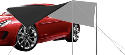 Voertuig Luifel - Autozonnescherm Tent - Kamperen Buitenleven - Waterdicht UV-werend - 380x280cm - Zwart