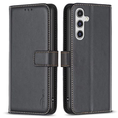 BINFEN Hoesje - Geschikt voor Samsung Galaxy A56 Hoesje - BINFEN Color Book Case - Zwart